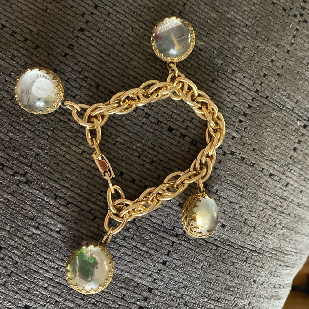 Vintage 1950s Souvenir Charm Bracelet From Capri, Italy